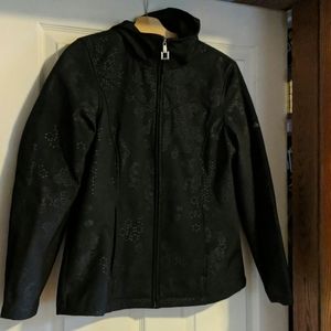 ZeroXposur hooded black on black design jacket, L